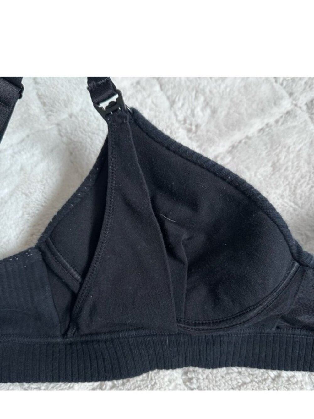 Kindred Bravely | Black Mia Maternity & Nursing Lounge Bra - Picture 9 of 10